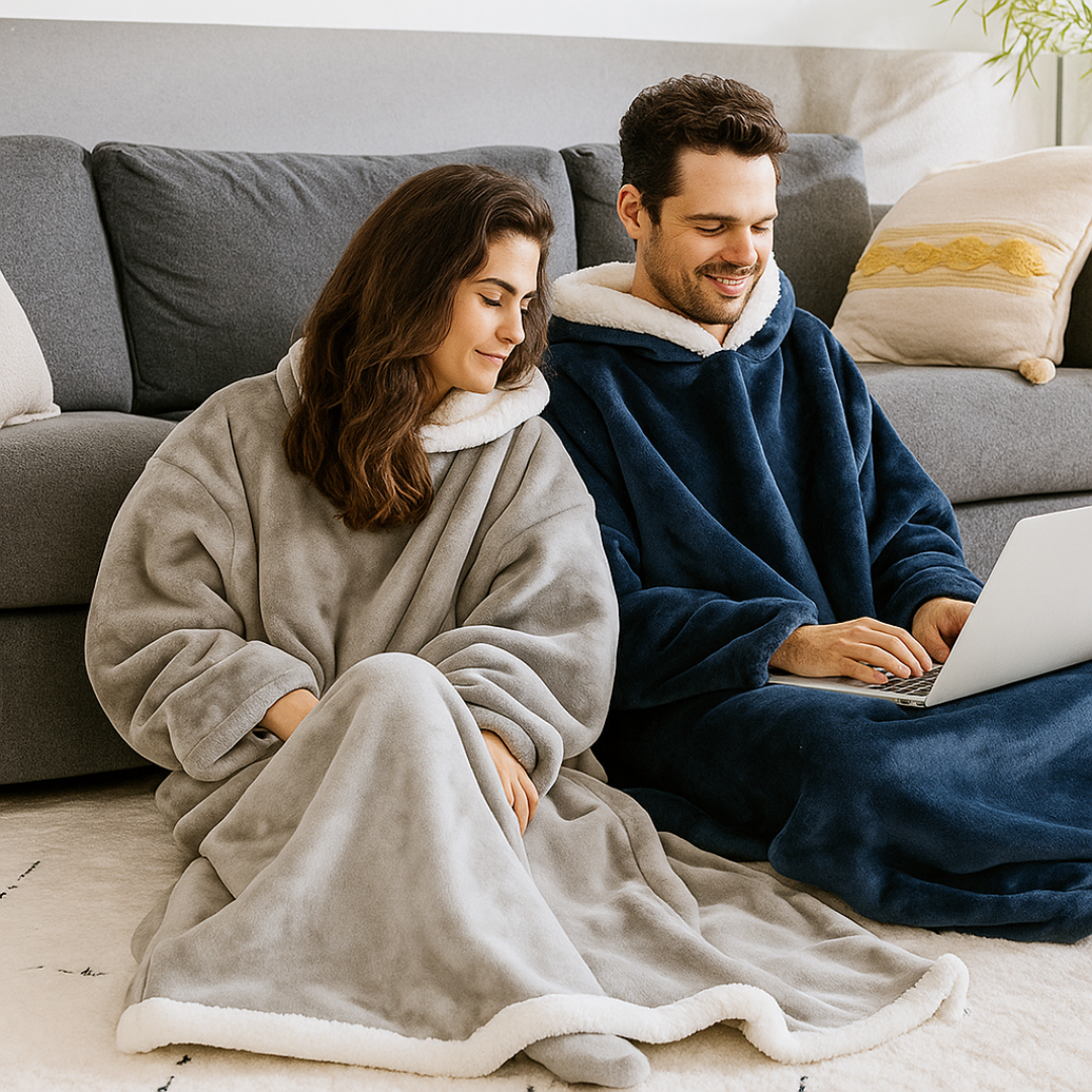 HugMe – Hoodiefilt i Coral Fleece