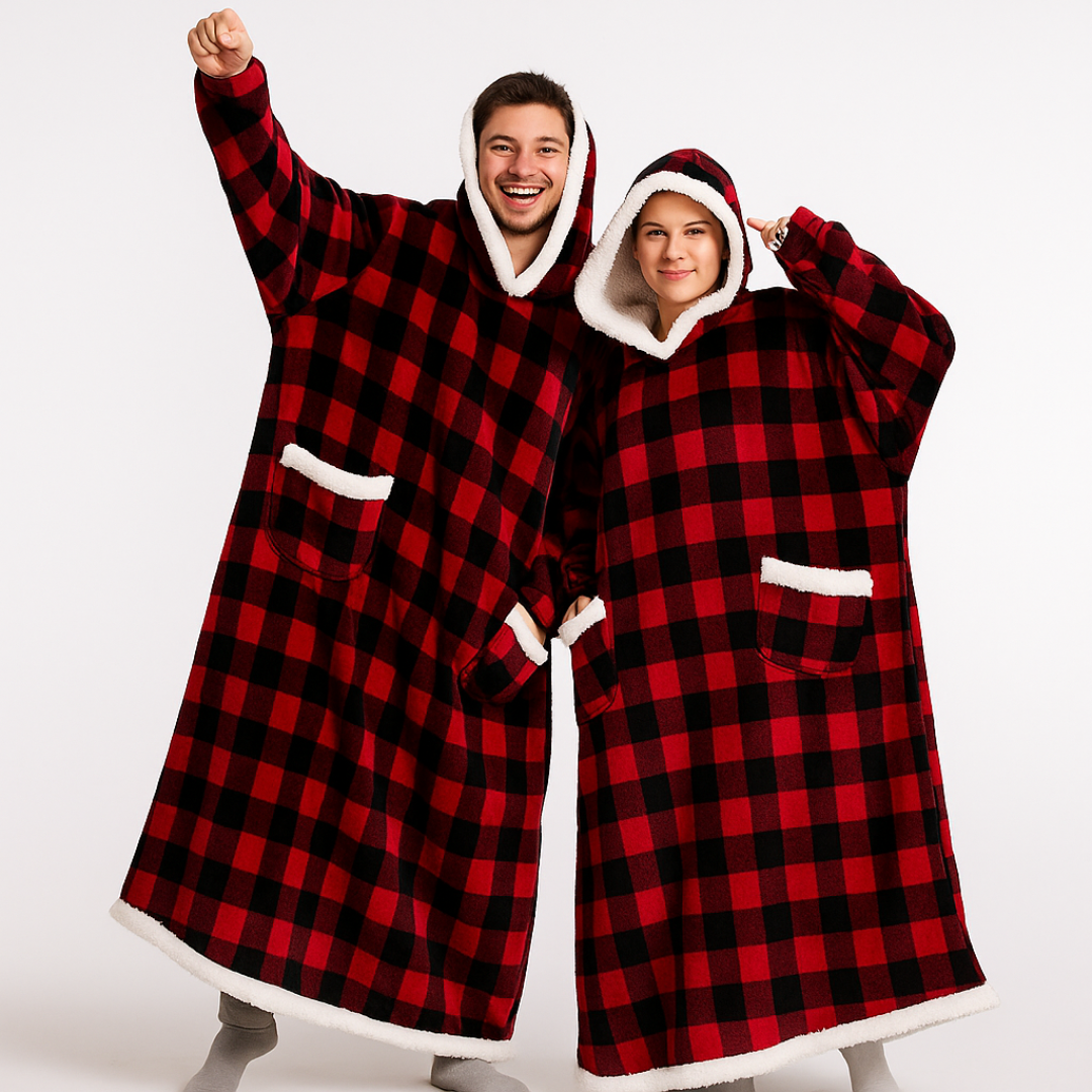 HugMe – Hoodiefilt i Coral Fleece